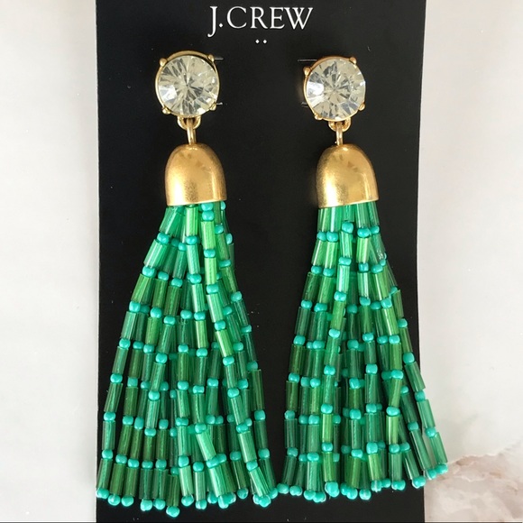 J. Crew Jewelry - J. Crew Bead Tassel Earrings